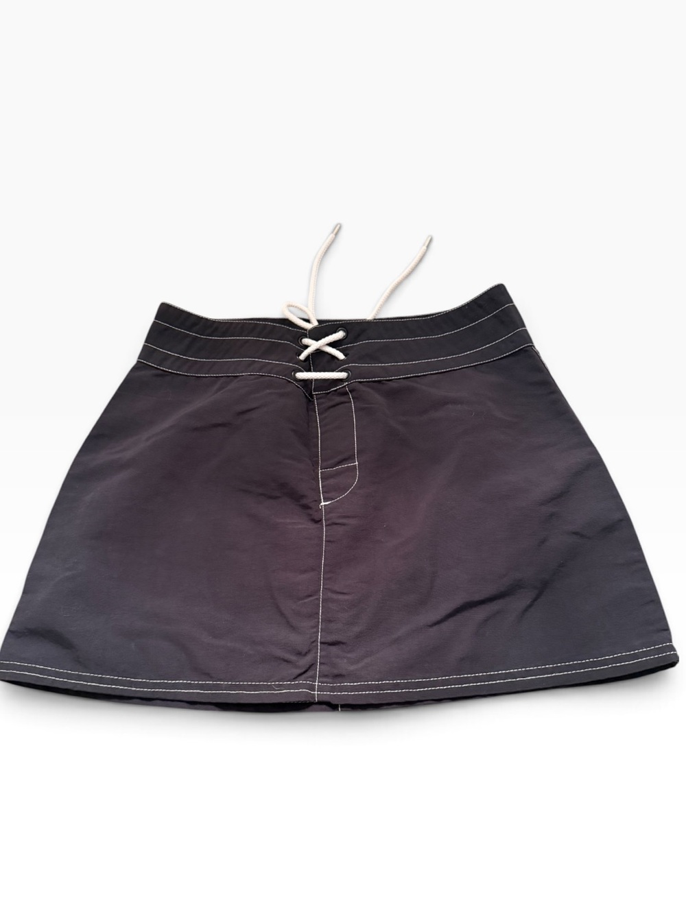 GAP Black A-Line Skirt with White Lace-Up Detail Size Small